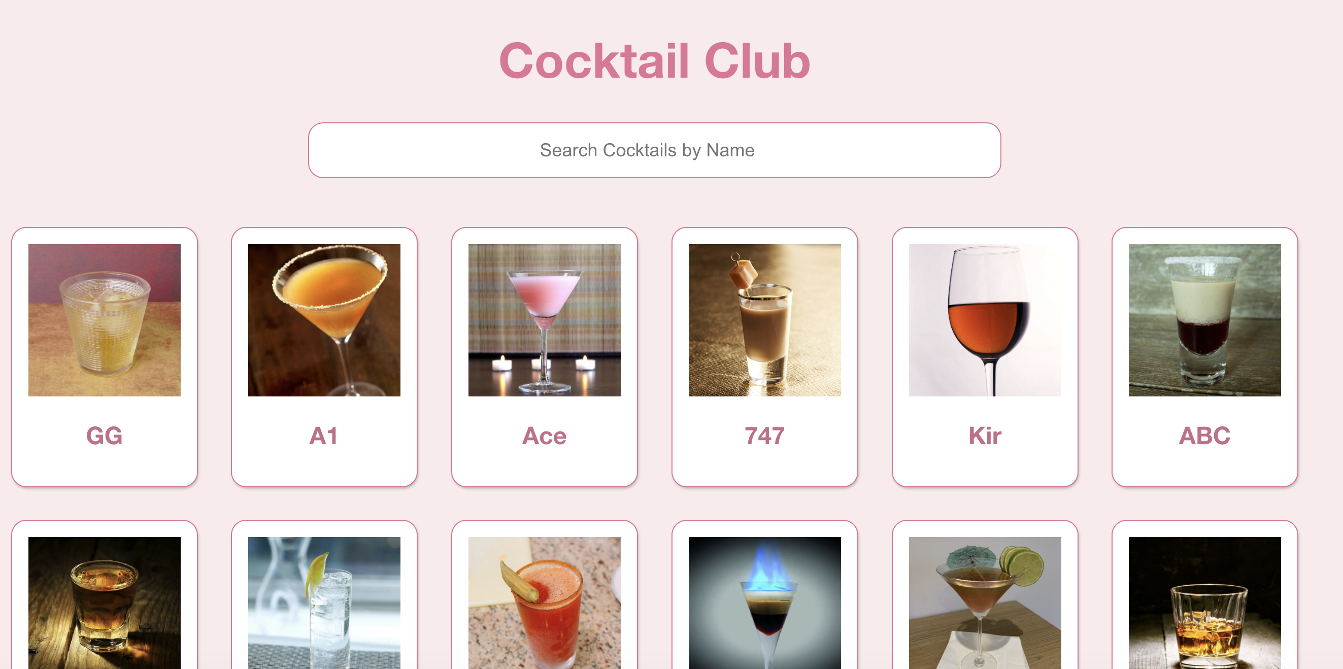 Cocktail Search App